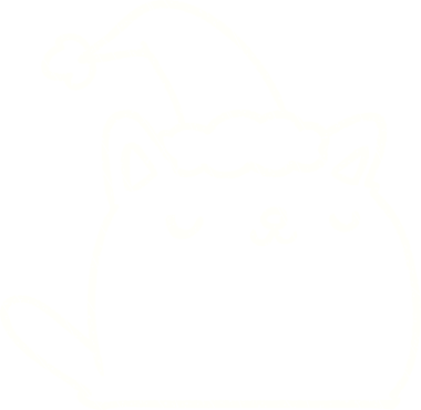 Bir insan tarafından çizilen Noel Kedisi Tebeşiri