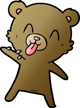 Bir insan tarafından çizilmiş bir çizgi film karakteri.