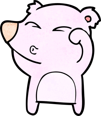 Bir insan tarafından çizilmiş yorgun ayı gözleri.