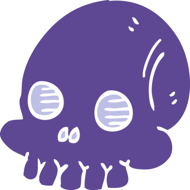 Bir insan tarafından çizilmiş cadılar bayramı kafatası karalaması.