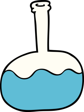 bir insan tarafından çizilmiş karikatür deney iksirleri.