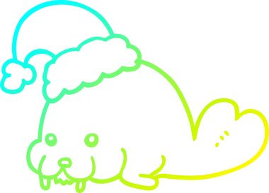 Soğuk gradyan çizgisi, bir insan tarafından çizilmiş bir karikatür çizimi.