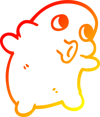 Bir insan tarafından çizilmiş garip bir çizgi film çizimi.