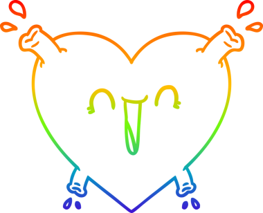 Bir insan tarafından çizilmiş sağlıklı bir kalbin çizgi çizimi.