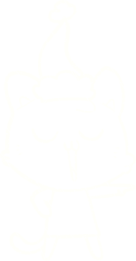 Bir insan tarafından çizilen Noel Kedisi Tebeşiri