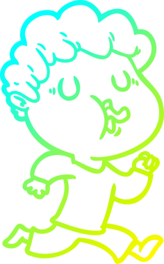 Bir insan tarafından çizilmiş bir çizgi film karakterinin çizimi.