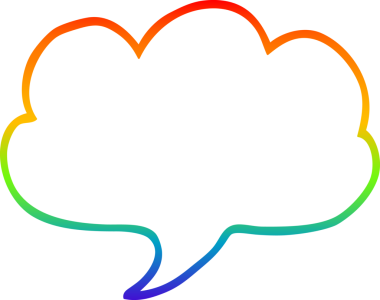 gökkuşağı gradyan çizgi çizimi bir insan tarafından çizilmiş bir çizgi ifade kabarcığı