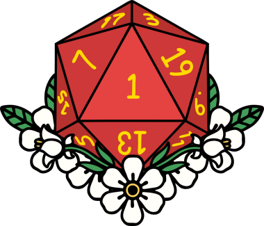 Retro Dövme Tarzı Doğal Zarlar Bir insan tarafından çizilmiş çiçek elementleri ile yuvarlanır