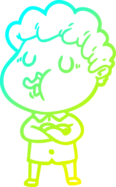 Bir insan tarafından çizilmiş bir çizgi film karakterinin çizimi.