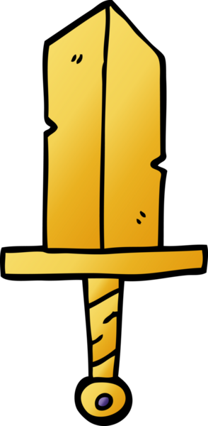 Bir insan tarafından çizilmiş altın hançer.