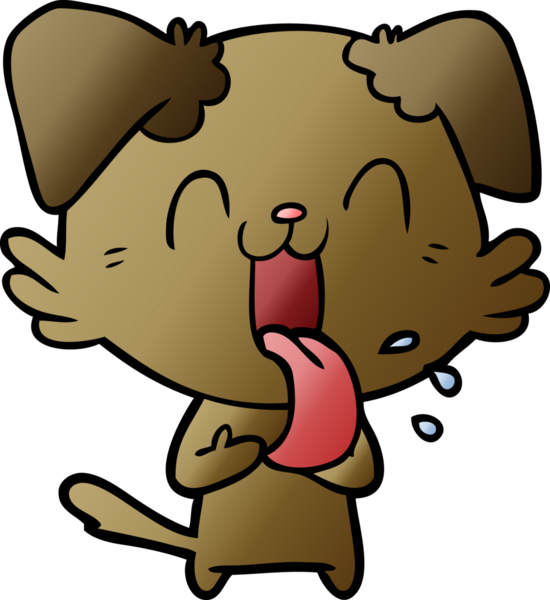 Bir insan tarafından çizilmiş nefes nefese bir köpek.