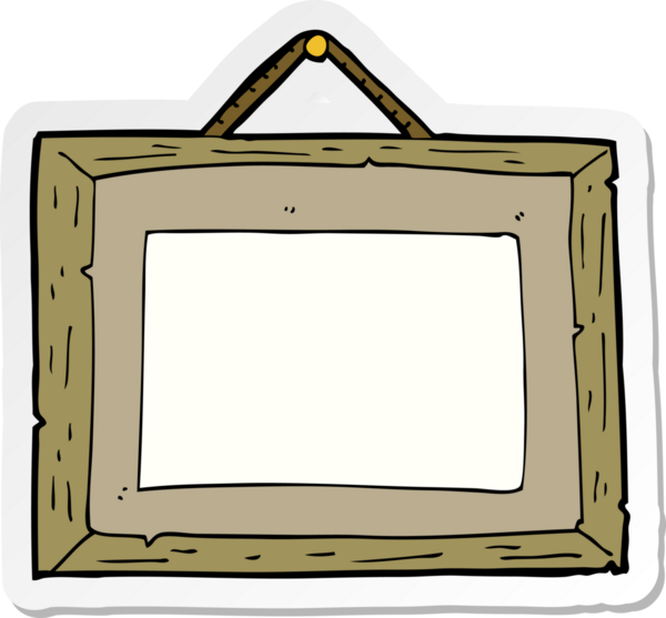 Bir insan tarafından çizilmiş bir karikatür çerçevesinin etiketi