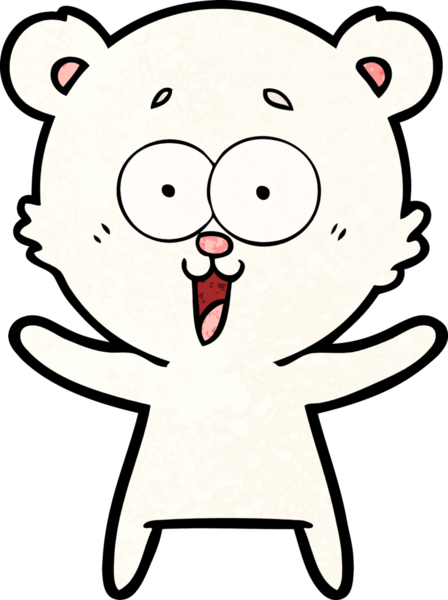 Bir insan tarafından çizilmiş kutup ayısı karikatürü