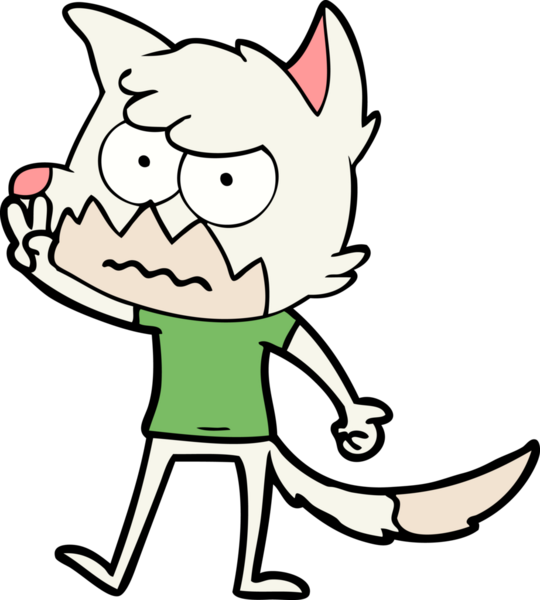 Bir insan tarafından çizilmiş bir tilki.