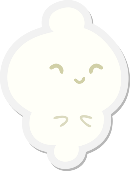 Bir insan tarafından çizilmiş cadılar bayramı hayalet çıkartması