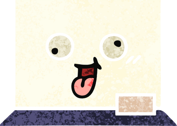 Bir insan tarafından çizilmiş beyaz bir panonun retro çizim tarzı karikatürü