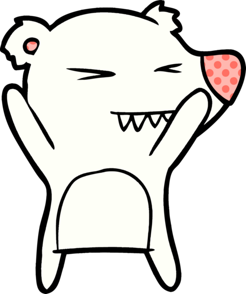 Bir insan tarafından çizilmiş kutup ayısı karikatürü