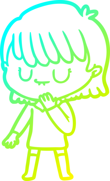 Bir insan tarafından çizilmiş bir karikatür kadın çizimi.