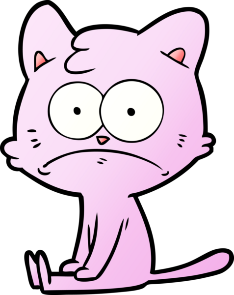 bir insan tarafından çizilmiş sinirli bir kedi.