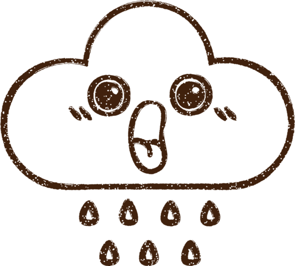 Bir insan tarafından çizilmiş Yağmur Bulutu Kömürü Çizimi