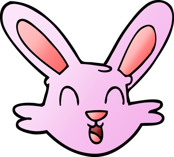 Bir insan tarafından çizilmiş şirin tavşan.