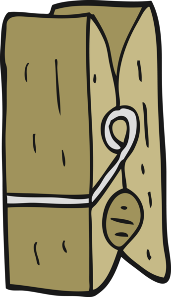 Bir insan tarafından çizilmiş karikatür mandalı.