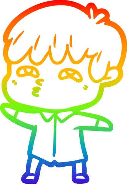 Gökkuşağı gradyanı çizimi Bir insan tarafından çizilmiş tuhaf bir çizgi