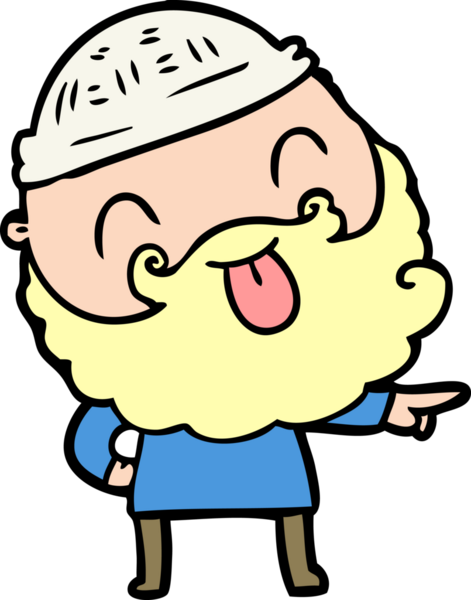 Bir insan tarafından çizilmiş sakallı bir adam.