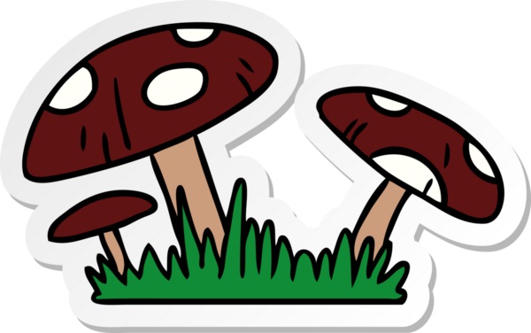 Bir insan tarafından çizilmiş bir kurbağa taburesinin el çizimi karikatürü.