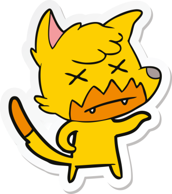 Bir insan tarafından çizilmiş ölü tilki etiketi.