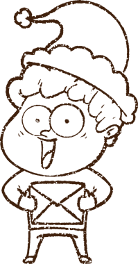 Bir insan tarafından çizilmiş Noel Adamı Kömürü