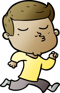 Bir insan tarafından çizilmiş karikatür mankeni adam.