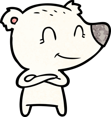 Bir insan tarafından çizilmiş kutup ayısı karikatürü