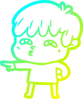 Bir insan tarafından çizilmiş soğuk gradyan çizgi çizimi.