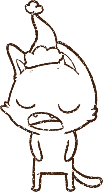 Noel Kedi Kömürü Bir insan tarafından çizilmiş