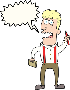 Bir insan tarafından çizilmiş serbest konuşma balonu karikatürü.