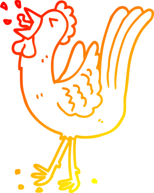 Bir insan tarafından çizilmiş bir karikatür kargası çizimi.