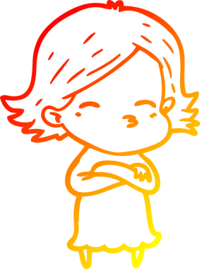 Bir insan tarafından çizilmiş bir karikatür kadın çizimi