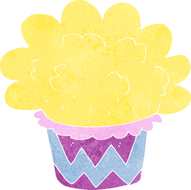 Bir insan tarafından çizilmiş bir kek.