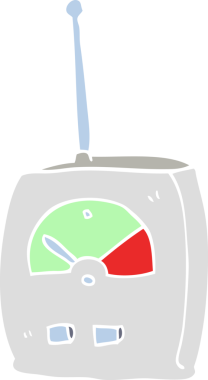 Bir insan tarafından çizilen bilimsel ekipmanların düz renk çizimi