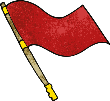 Bir insan tarafından çizilmiş karalama bayrağı.