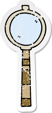 İnsan eliyle çizilmiş garip bir çizgi film büyütecinin sıkıntılı çıkartması.