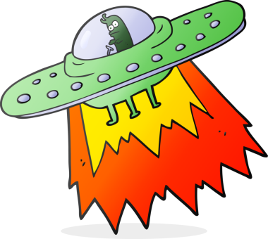 Bir insan tarafından çizilmiş serbest çizim UFO