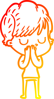 Bir insan tarafından çizilmiş bir karikatür kadın çizimi