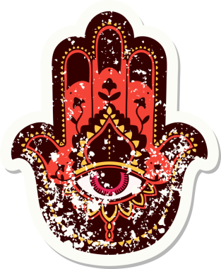 Bir insan tarafından çizilmiş geleneksel bir haç stili dövmesi.