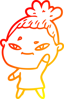 Bir insan tarafından çizilmiş bir karikatür kadın çizimi