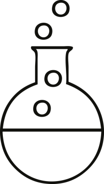 Bir insan tarafından çizilmiş bir bilim deneyinin çizgi çizimi