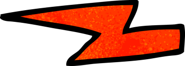 Bir insan tarafından çizilmiş karalama yıldırımları.