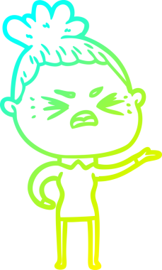 Bir insan tarafından çizilmiş kızgın bir karikatür çizimi.