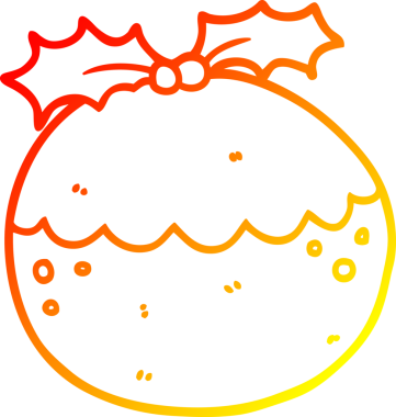 Bir insan tarafından çizilmiş bir çizgi filmin sıcak gradyan çizimi.
